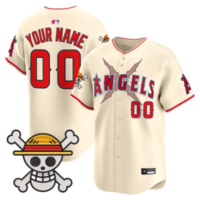Los Angeles Angels x One Piece Vapor Premier Limited Custom Jersey - Cream