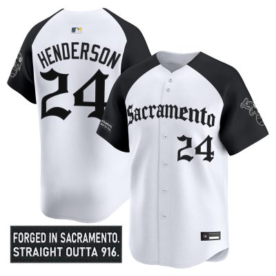 Men's Athletics 'Sacramento Gothic Edition' Vapor Premier Limited Jersey - Alternate / Rickey Henderson