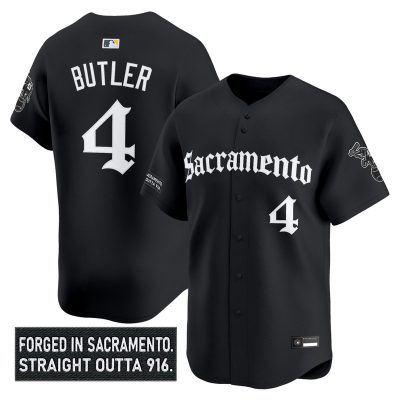 Men's Athletics 'Sacramento Gothic Edition' Vapor Premier Limited Jersey - Black / Lawrence Butler