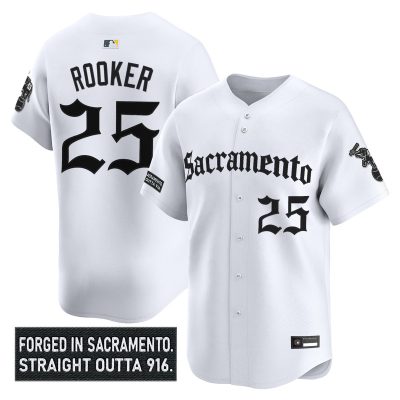 Men's Athletics 'Sacramento Gothic Edition' Vapor Premier Limited Jersey - White / Brent Rooker