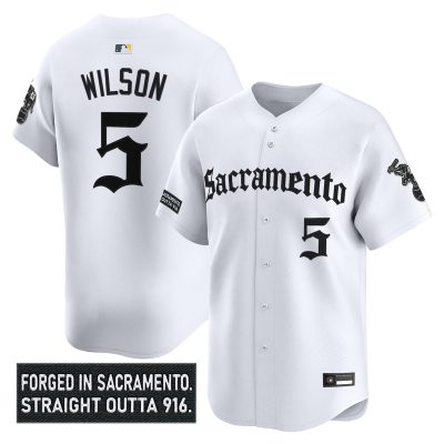 Men's Athletics 'Sacramento Gothic Edition' Vapor Premier Limited Jersey - White / Jacob Wilson