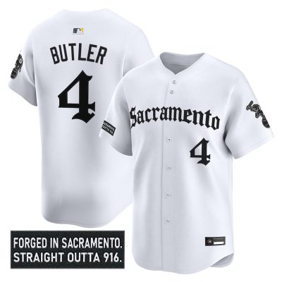 Men's Athletics 'Sacramento Gothic Edition' Vapor Premier Limited Jersey - White / Lawrence Butler