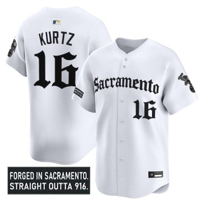 Men's Athletics 'Sacramento Gothic Edition' Vapor Premier Limited Jersey - White / Nick Kurtz