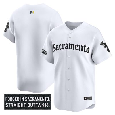 Men's Athletics 'Sacramento Gothic Edition' Vapor Premier Limited Jersey - White / Team