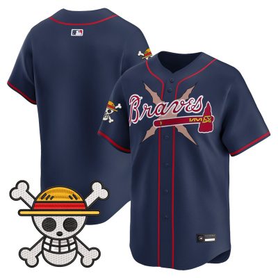 Men's Atlanta Braves x One Piece Vapor Premier Limited Jersey - Navy / Team