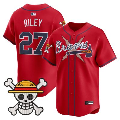Men's Atlanta Braves x One Piece Vapor Premier Limited Jersey - Red / Austin Riley