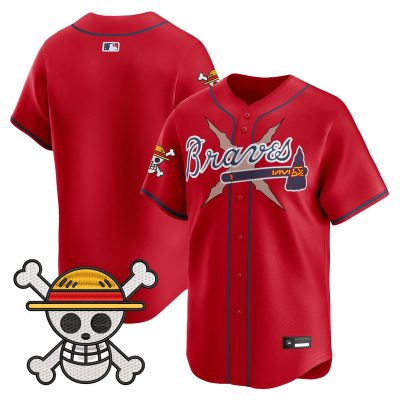 Men's Atlanta Braves x One Piece Vapor Premier Limited Jersey - Red / Team