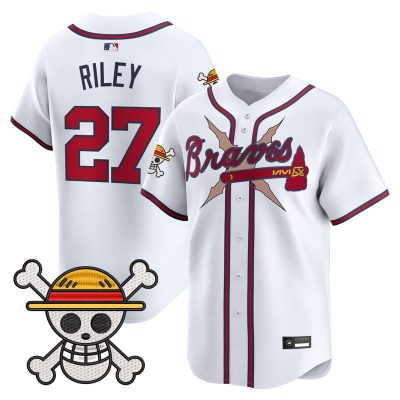Men's Atlanta Braves x One Piece Vapor Premier Limited Jersey - White / Austin Riley