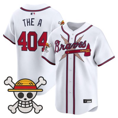 Men's Atlanta Braves x One Piece Vapor Premier Limited Jersey - White / The A 404