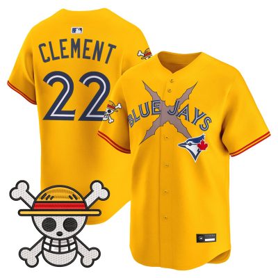 Men's Blue Jays x One Piece Vapor Premier Limited Jersey - Gold / Ernie Clement