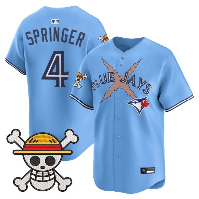 Men's Blue Jays x One Piece Vapor Premier Limited Jersey - Powder Blue / George Springer