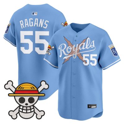 Men's Kansas City Royals x One Piece Vapor Premier Limited Jersey - Light Blue / Cole Ragans