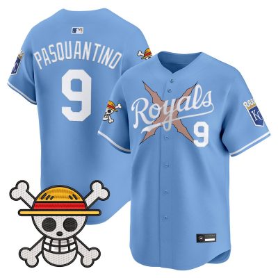 Men's Kansas City Royals x One Piece Vapor Premier Limited Jersey - Light Blue / Vinnie Pasquantino