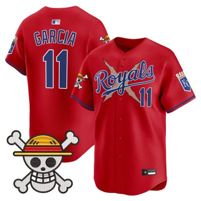 Men's Kansas City Royals x One Piece Vapor Premier Limited Jersey - Red / Maikel Garcia