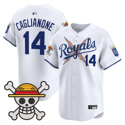 Men's Kansas City Royals x One Piece Vapor Premier Limited Jersey - White / Jac Caglianone