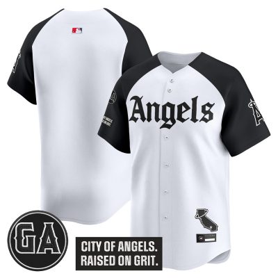 Men's Los Angeles Angels 'Garret Anderson Tribute Patch' Vapor Premier Limited Jersey - Gothic Edition - Alternate / Team