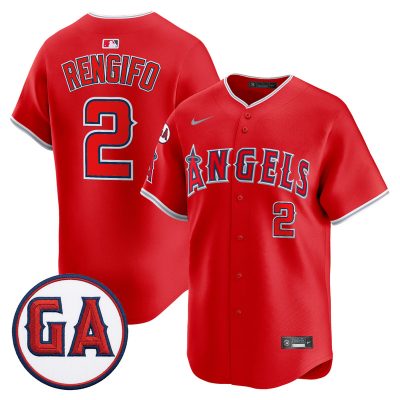 Men's Los Angeles Angels 'Garret Anderson Tribute Patch' Vapor Premier Limited Jersey - Red / Luis Rengifo