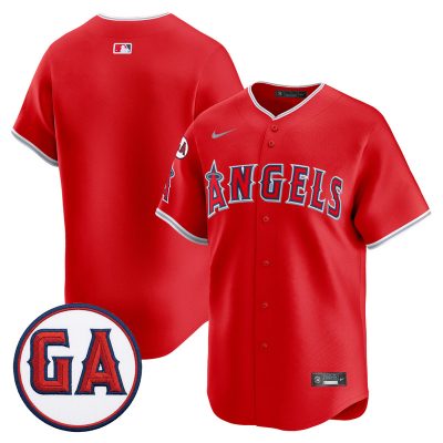 Men's Los Angeles Angels 'Garret Anderson Tribute Patch' Vapor Premier Limited Jersey - Red / Team