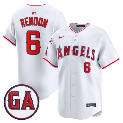 Men's Los Angeles Angels 'Garret Anderson Tribute Patch' Vapor Premier Limited Jersey - White / Anthony Rendon