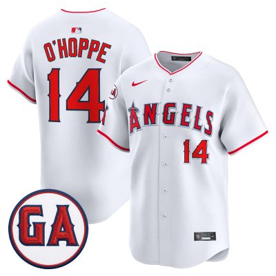 Men's Los Angeles Angels 'Garret Anderson Tribute Patch' Vapor Premier Limited Jersey - White / Logan O'Hoppe
