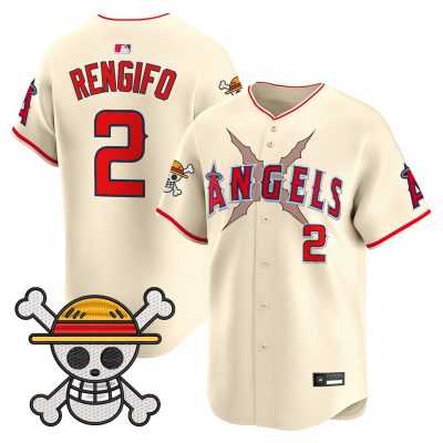Men's Los Angeles Angels x One Piece Vapor Premier Limited Jersey - Cream / Luis Rengifo