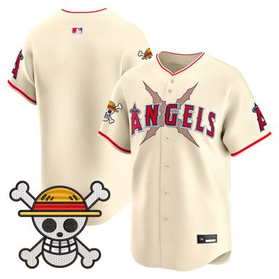 Men's Los Angeles Angels x One Piece Vapor Premier Limited Jersey - Cream / Team