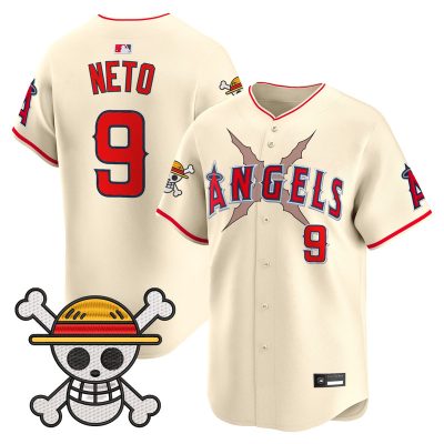 Men's Los Angeles Angels x One Piece Vapor Premier Limited Jersey - Cream / Zach Neto