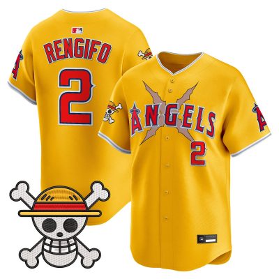 Men's Los Angeles Angels x One Piece Vapor Premier Limited Jersey - Gold / Luis Rengifo