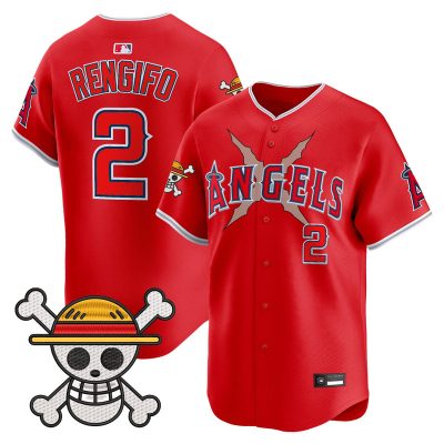 Men's Los Angeles Angels x One Piece Vapor Premier Limited Jersey - Red / Luis Rengifo