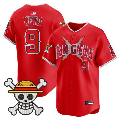 Men's Los Angeles Angels x One Piece Vapor Premier Limited Jersey - Red / Zach Neto