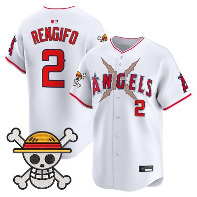 Men's Los Angeles Angels x One Piece Vapor Premier Limited Jersey - White / Luis Rengifo