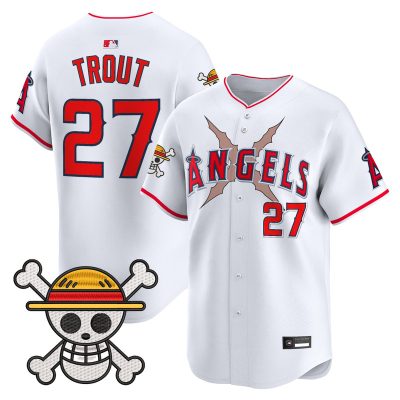 Men's Los Angeles Angels x One Piece Vapor Premier Limited Jersey - White / Mike Trout