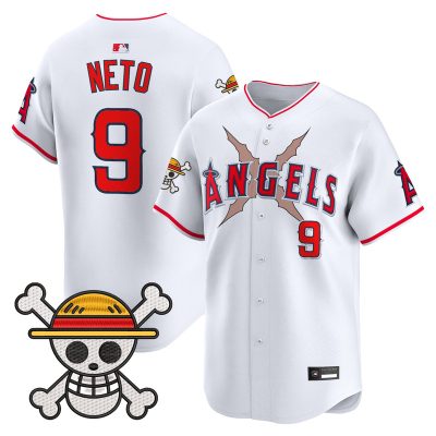 Men's Los Angeles Angels x One Piece Vapor Premier Limited Jersey - White / Zach Neto