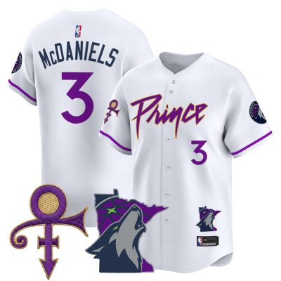 Men's Minnesota Timberwolves Prince Patch Vapor Baseball Jersey - Association / Jaden McDaniels