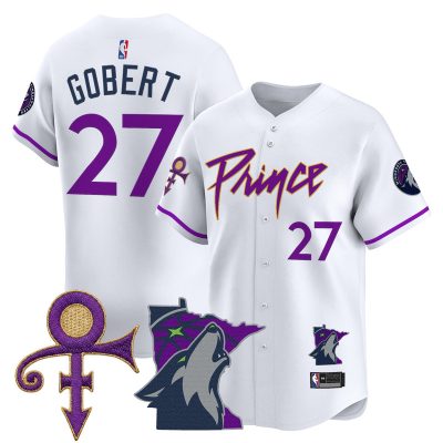 Men's Minnesota Timberwolves Prince Patch Vapor Baseball Jersey - Association / Rudy Gobert