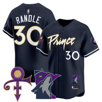 Men's Minnesota Timberwolves Prince Patch Vapor Baseball Jersey - Icon / Julius Randle