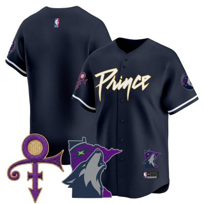 Men's Minnesota Timberwolves Prince Patch Vapor Baseball Jersey - Icon / Team