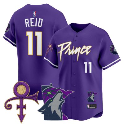 Men's Minnesota Timberwolves Prince Patch Vapor Baseball Jersey - Purple / Naz Reid