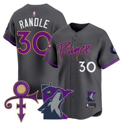 Men's Minnesota Timberwolves Prince Patch Vapor Baseball Jersey - Statement / Julius Randle