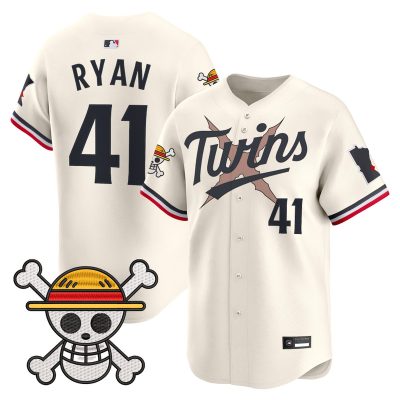 Men's Minnesota Twins x One Piece Vapor Premier Limited Jersey - Cream / Joe Ryan