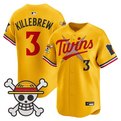 Men's Minnesota Twins x One Piece Vapor Premier Limited Jersey - Gold / Harmon Killebrew