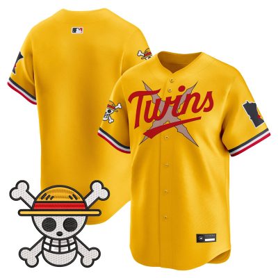 Men's Minnesota Twins x One Piece Vapor Premier Limited Jersey - Gold / Team