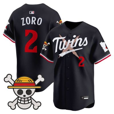 Men's Minnesota Twins x One Piece Vapor Premier Limited Jersey - Navy / Zoro