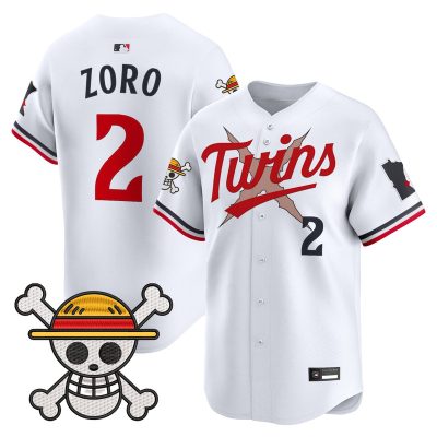Men's Minnesota Twins x One Piece Vapor Premier Limited Jersey - White / Zoro