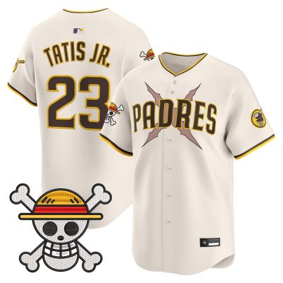 Men's Padres x One Piece Vapor Premier Limited Jersey - Cream / Fernando Tatis Jr.