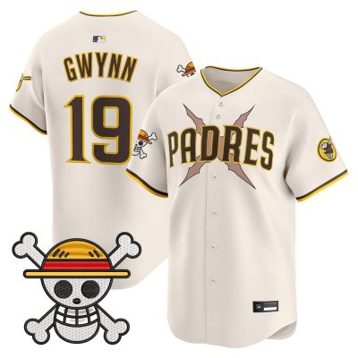Men's Padres x One Piece Vapor Premier Limited Jersey - Cream / Tony Gwynn