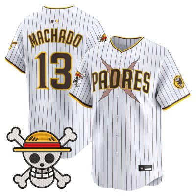 Men's Padres x One Piece Vapor Premier Limited Jersey - Pinstripe / Manny Machado