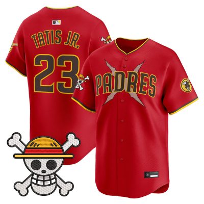 Men's Padres x One Piece Vapor Premier Limited Jersey - Red / Fernando Tatis Jr.