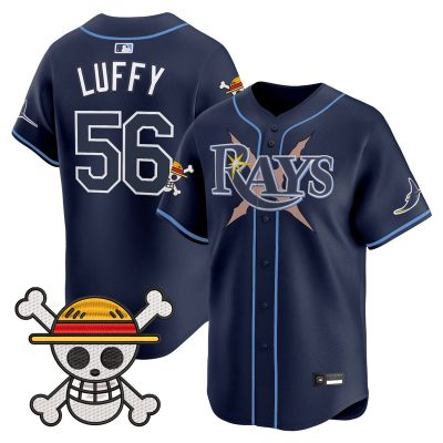 Men's Tampa Bay Rays x One Piece Vapor Premier Limited Jersey - Navy / Luffy