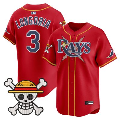 Men's Tampa Bay Rays x One Piece Vapor Premier Limited Jersey - Red / Evan Longoria